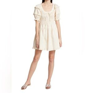 EN SAISON Sveta Shirred Poplin Minidress